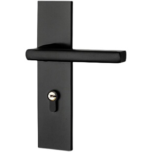 新款 室内静音门锁卧室磁吸实木门锁把手家用分体黑色房门锁通 套装