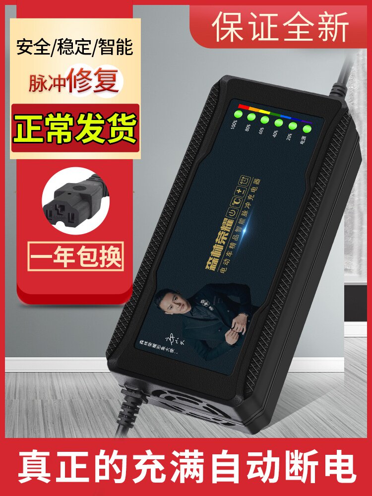 电瓶通用智能断电自动充电器玛雅迪立马电动车48v12ah60v20ah72爱