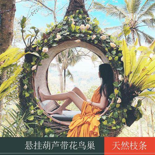 巴厘岛网红鸟巢秋千景区打卡婚纱拍摄道具创意圆形床户外吊篮名宿,住宅家具,吊篮/吊椅,淘宝优惠券,粉丝福利购,淘宝优惠卷