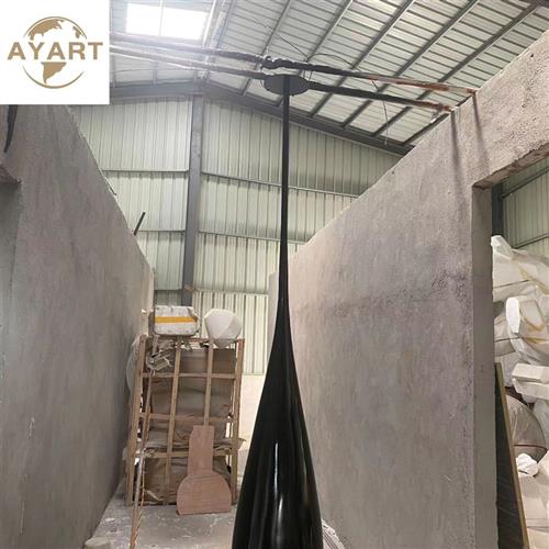 轻奢水滴吊顶装饰底座摆件酒店过道别墅玄关大堂售楼处玻璃钢雕塑