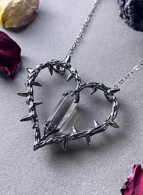 心芒刺项链Necklace Dark Witch Heart Pendant Clavicular chain