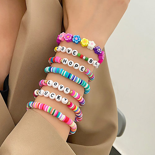欧美软陶片手链Colorful