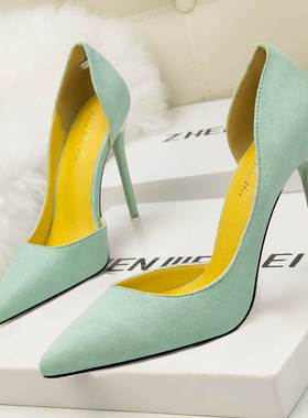 ladies sandals sexy high-heeled shoes 高跟女单鞋туфли