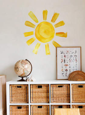 《日光倾城》Boho风儿童卧室墙面装饰贴纸可爱卡通太阳早教墙贴