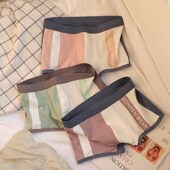 中腰透气舒适短裤 男士 潮流印花个性 运动青年四角裤 内裤 纯棉平角裤