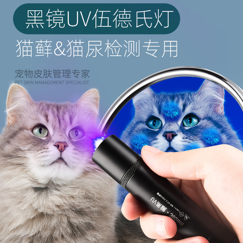 伍德氏灯照猫藓猫尿真菌检测手电筒紫外线荧光剂紫光验钞灯专用 户外/登山/野营/旅行用品 手电筒 原图主图