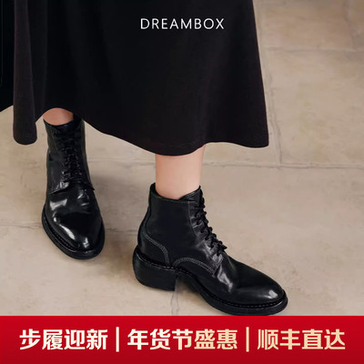 时尚气质马皮高跟马丁靴