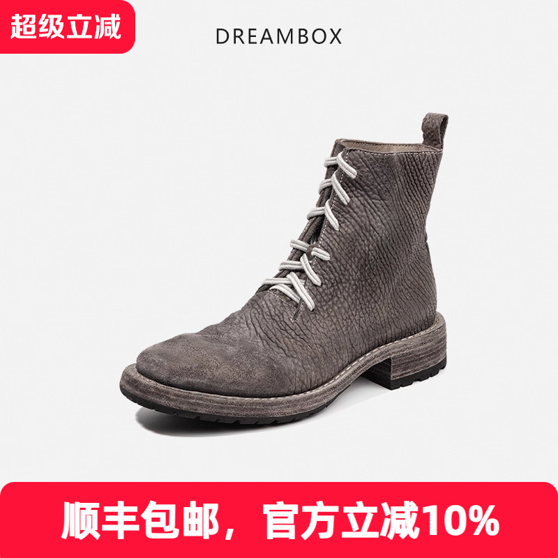 高档缩纹马臀皮马丁靴