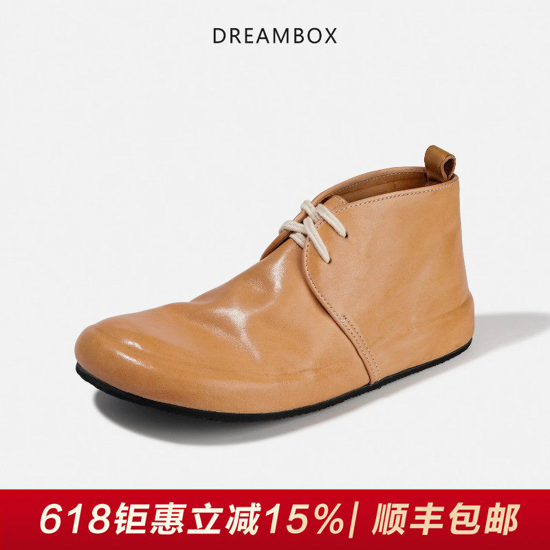 DREAMBOX钧博时尚气质短靴秋冬新款水洗马皮马丁靴轻便舒适女靴