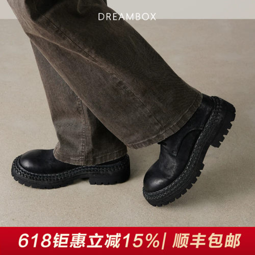 高档马臀皮复古马丁靴