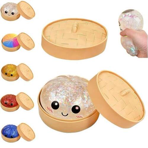 Glitter Dumpling Squishy Box 捏捏乐闪粉包子