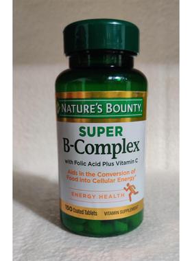 美国 Nature's Bounty 复合B族+维生素C+叶酸*150粒