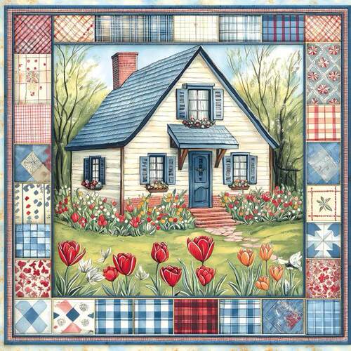 Cottage Bloom 500 Piece Jigsaw Puzzle for Adults 乡村花拼图