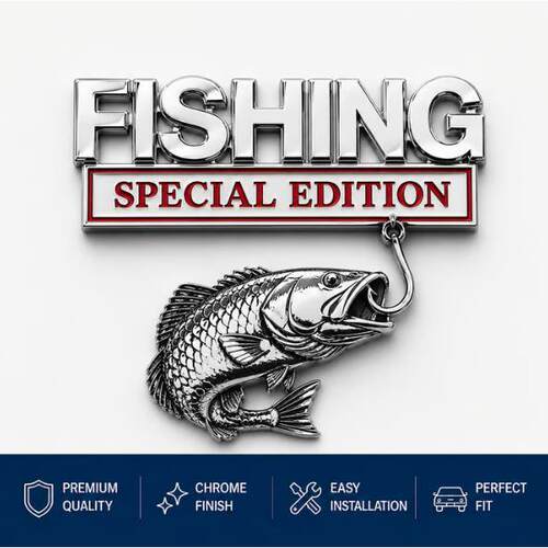 Fishing Special Edition Metal Vehicle Emblem 钓鱼车身贴