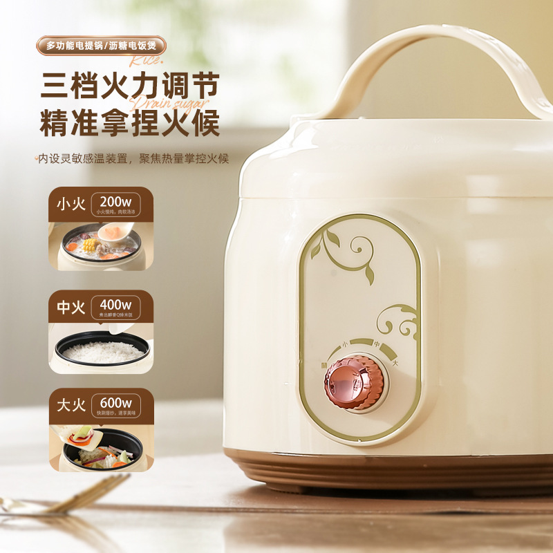 多功能电饭煲小型电提锅办公室煮饭炖汤锅宿舍汤米分离电煮锅