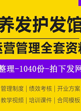 全套养护发馆运营资料管理制度