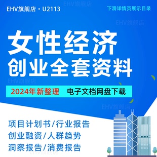 2024女性消费健康行业报告白皮书互联网女性美容护肤服饰消费品经济APP平台创业方案商业路演融资计划书BP