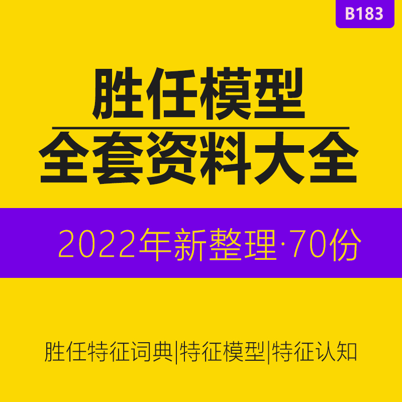 胜任模型全套资料项目经理市场技术管理人员通用胜任特征模型胜任力测评360度考评表岗位能力评估表模板资料