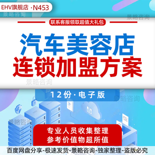 汽车美容店连锁加盟方案汽车美容洗车养护公司连锁加盟项目计划书去加盟政策开店选址投资测算创业方案资料