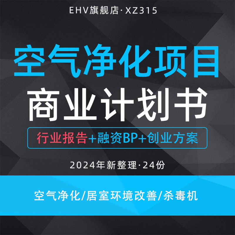 2024空气净化商业计划书