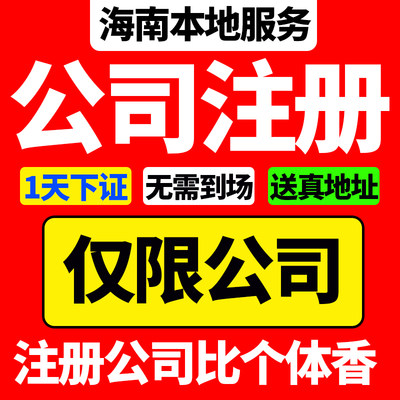 海南海口美兰区公司注册代办营业执照电商个独企业工商注销变更