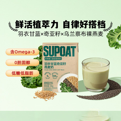 非常麦羽衣甘蓝奇亚籽燕麦奶