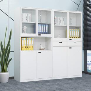 钢制拆装加厚文件柜玻璃门储物柜出纳柜密码锁书柜展示柜办公室