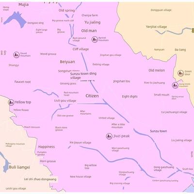 沂南县地图1.15临沂市高清折叠家用办公室书房装饰墙贴包邮