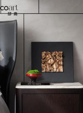 邸高家居 房间卧室装饰画改造攻略房间布置 挂画床头柜苔藓盘摆件