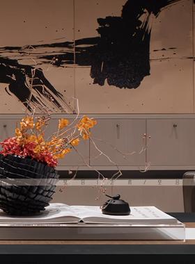 空合售楼处桌面新中式手工艺术花器样板间酒店茶几花艺组合搭摆件