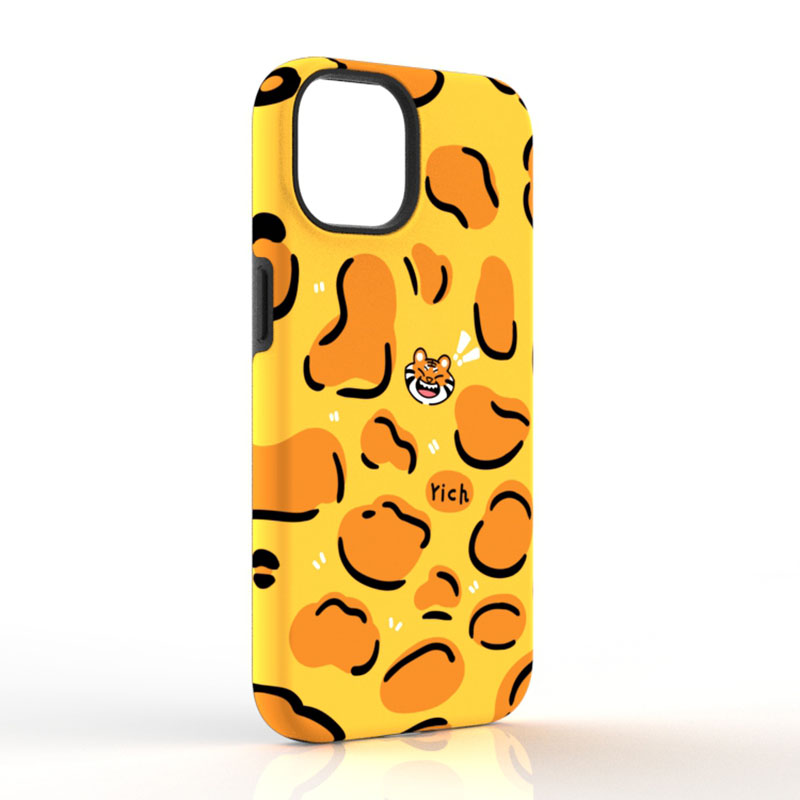 磁吸虎纹iphone菲林二合一手机壳