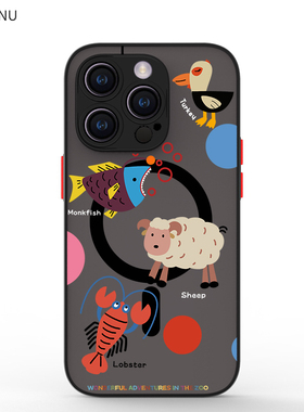 适用于iPhone17air小众黑色magsafe肤感16e磁吸15手机壳12mini13磨砂se动物园8plus全包防摔14max男女11pro