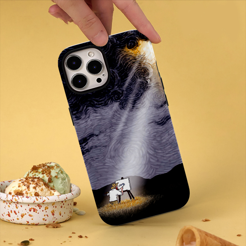 梵高油画艺术菲林双层磁吸手机壳