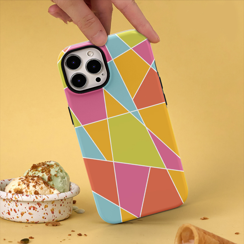 彩色方块菲林二合一磁吸手机壳