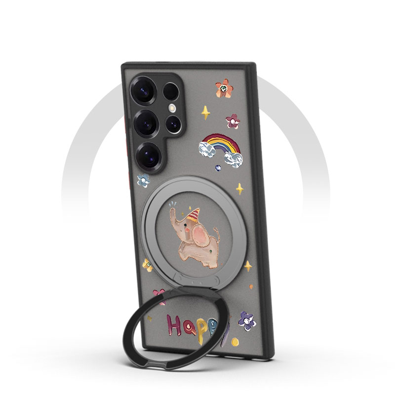 适用三星s24u支点壳磁吸卡通大象