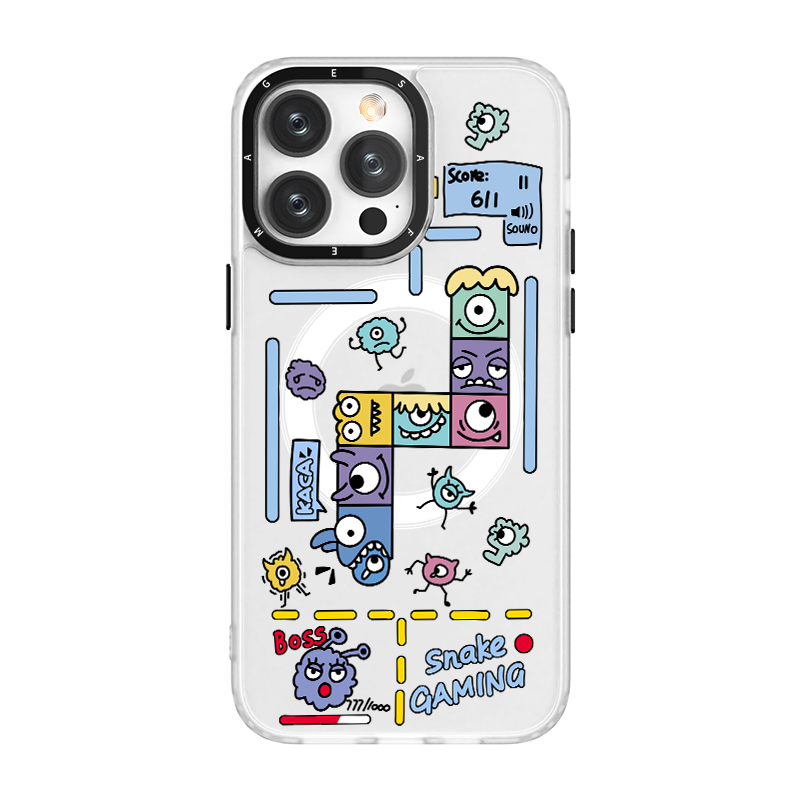 奔斯特【优盾磁吸壳】iPhone16苹果11pro手机壳适用14plus动画13白色磨砂max创意卡通12magsafe游戏贪吃蛇15
