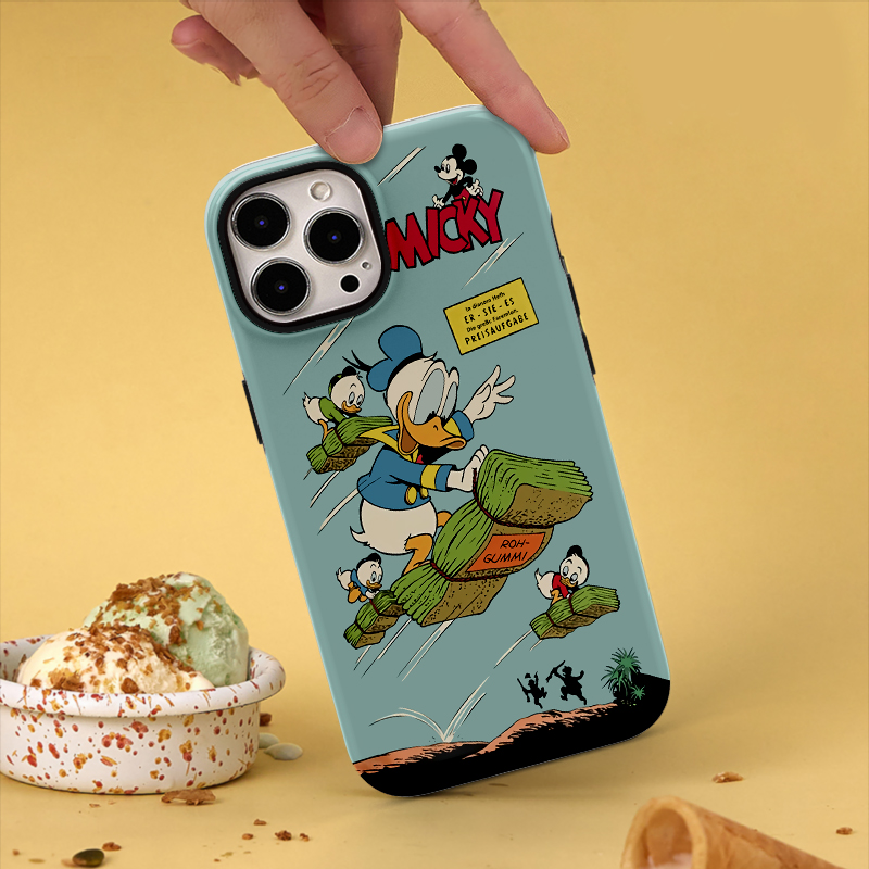 飞天唐老鸭双层磁吸硬手机壳