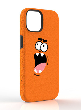 菲林二合一iphone12mini适用于苹果15promax创意14plus橙色13惊讶表情磁吸软壳双层全包进口magsafe手机壳