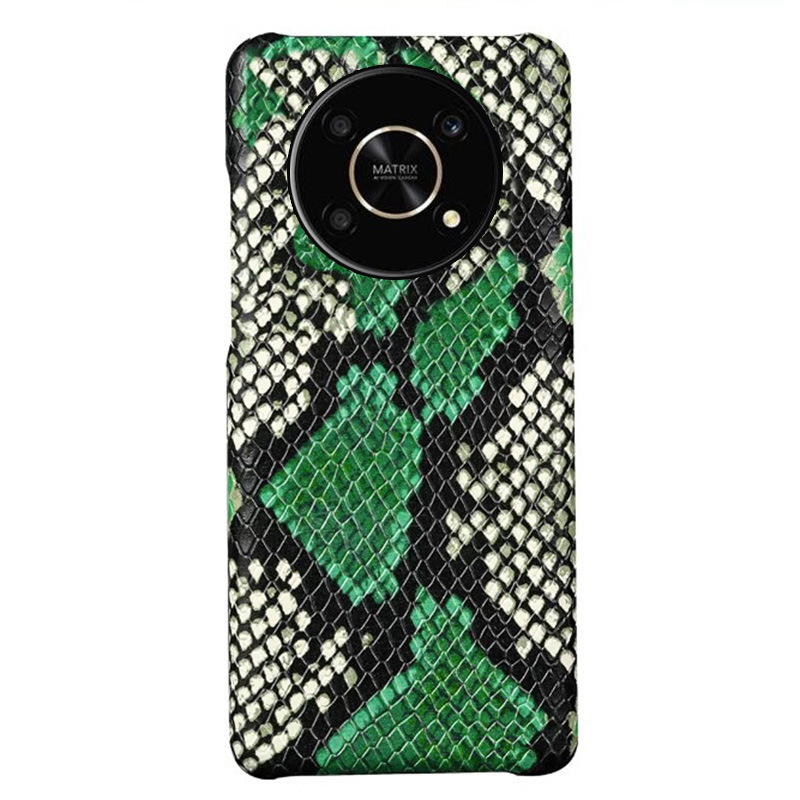 适用荣耀X30手机壳牛皮蟒蛇皮纹半包后盖荣耀X30i高档真皮保护套