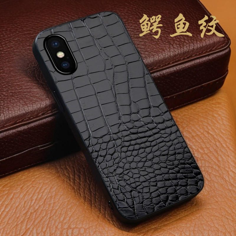 月梵希适用于苹果iPhonex鳄鱼上下纹iPhonexs商务高档防摔iPhonexsMax真皮Apple16plus全包