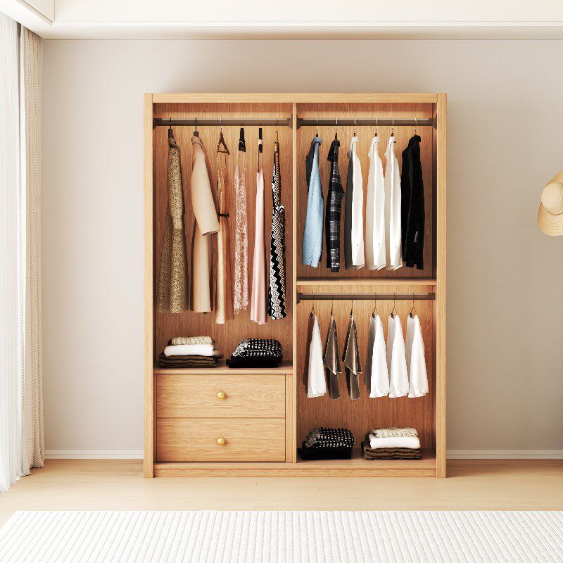 【马内亚】ENF环保无醛全实木儿童推拉门衣柜北美橡木儿童房衣橱