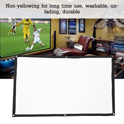 77inches Projector Projection Screen 169 White Manual Proje