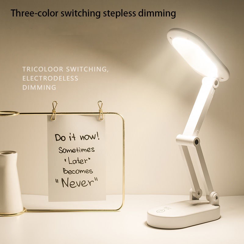 Folding Small Table Lamp Portable Student High School Dormi