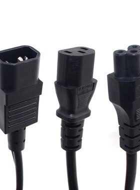 Y Type Splitter Power Cord ,IEC320 C14 Plug 3 Prong Male Po