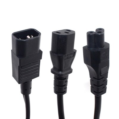 Y Type Splitter Power Cord ,IEC320 C14 Plug 3 Prong Male Po