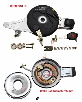 E-Bike City Bicycle Rear Rear Roller Brake 12-14mm Hub Axis