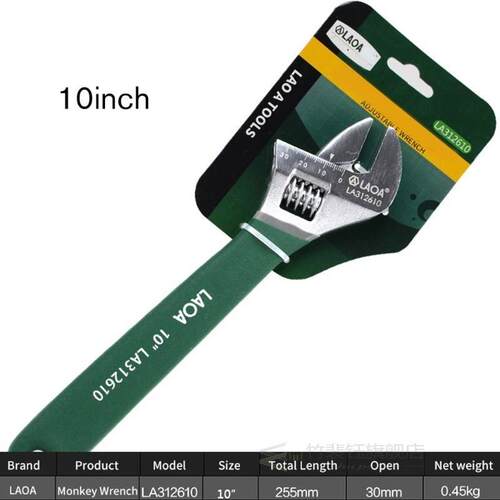 LAOA 6/8/10/12 Anti slide Universal Monkey Wrench A