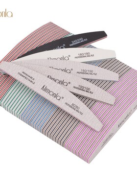 10Pcs nail Half Moon nailfile 80/100/150/240 Grit Nail Tool