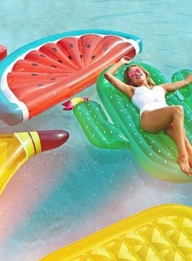 185cm Inflatable Giant Pool Float Mattress Toys Watermelon P