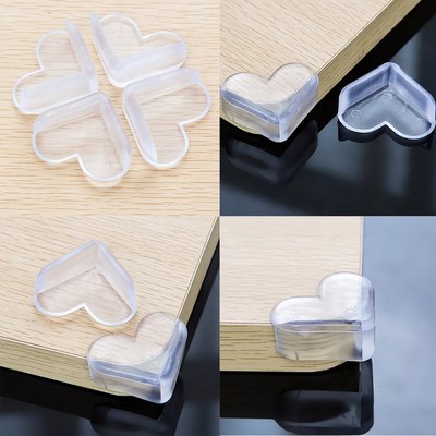 4X Heart Transparent Corner Guard silicone Protecto Baby Sa